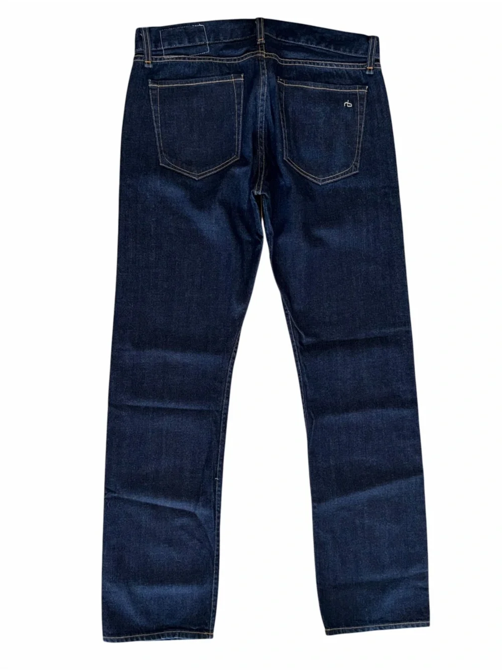 Rag & Bone RB15X Slim Straight Jeans Men’s 33 Dark Wash Selvedge Made USA
